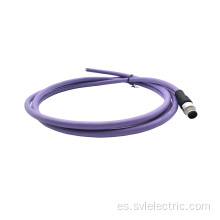 M12 Cable de Overmolding de Overmolding Masculino M-Codado